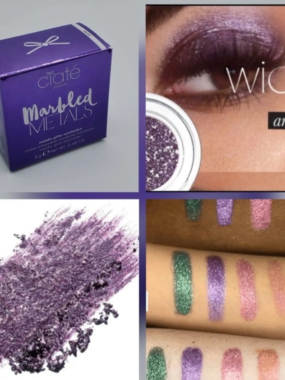 Ciaté London Marbled Metals Metallic Glitter Eyeshadow - Purple